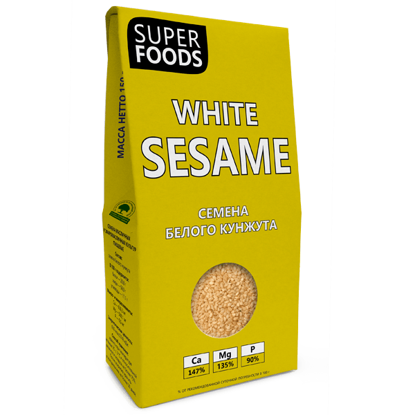 Семена белого кунжута “Компас здоровья”, 150 гр