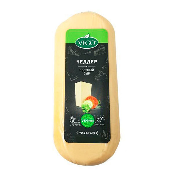 Постный сыр “Чеддер” Vego, 400 гр