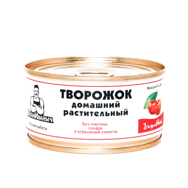 Тофу творог с вишней “Веган Иваныч”, 200 гр