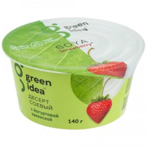 Десерт Green Idea соевый с йогуртовой закваской и соком клубники 140 г