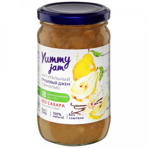 Джем “Yummy jam” Грушевый с ванилью без сахара, 350 г