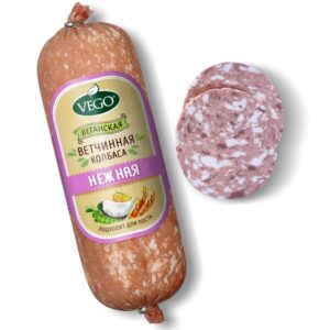Веганская колбаса “Ветчинная нежная” “VEGO”, 400г