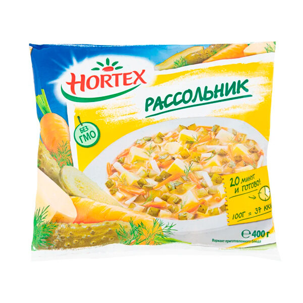 Смесь овощная Суп Рассольник “HORTEX”, 400 гр