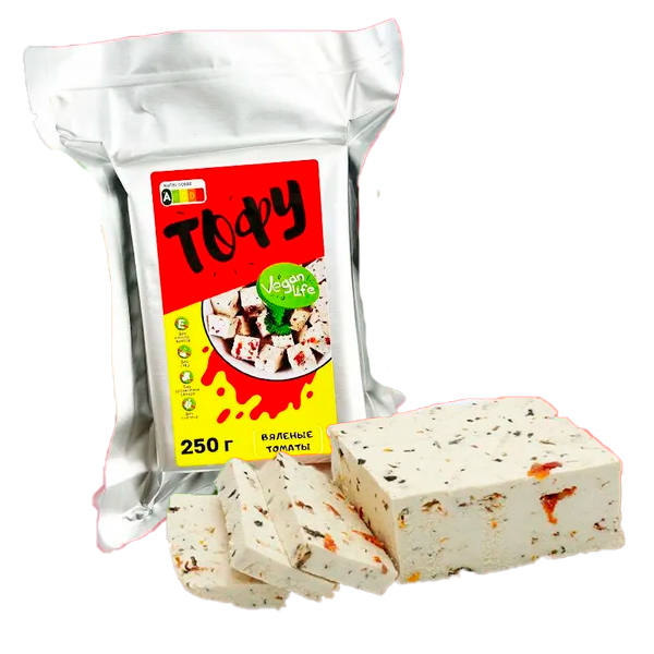 Тофу с вялеными томатами «Vegan life», 250 гр