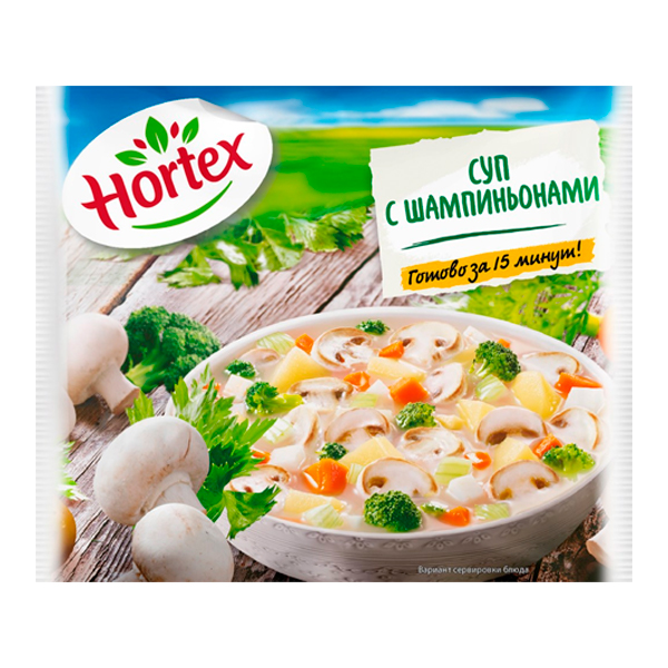 Овощная смесь суп с Шампиньонами “HORTEX” , 400 гр